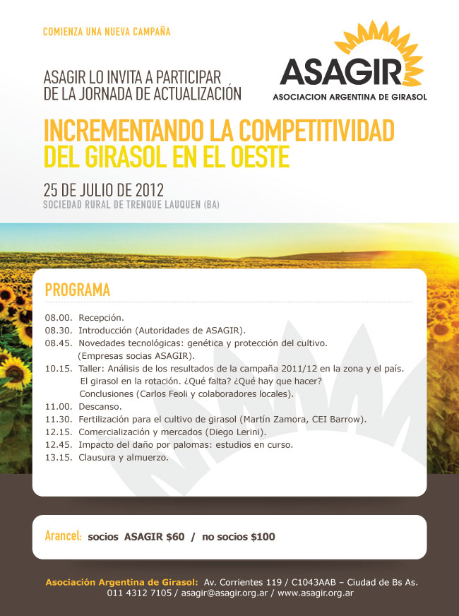 El girasol se actualiza en el Oeste