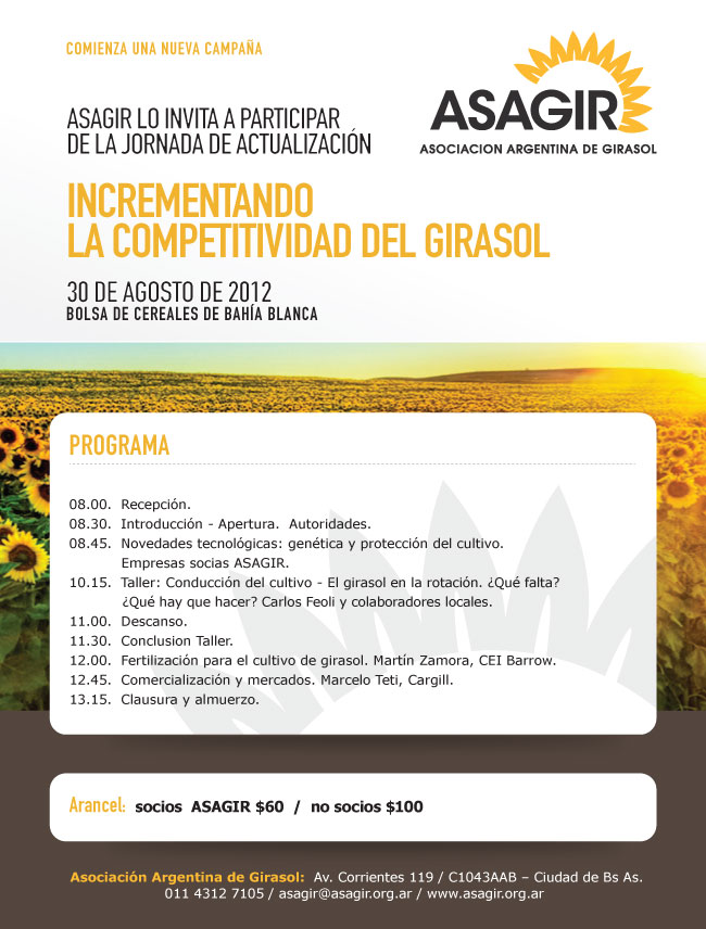 Jornada de actualizacin en girasol en Baha Blanca
