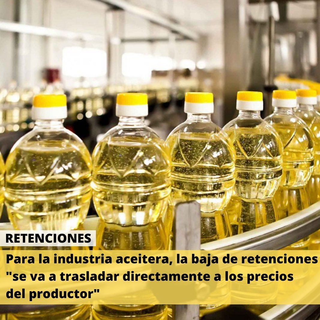 Para la industria aceitera, la baja de retenciones 